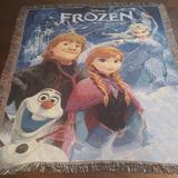 Disney Bedding | Disney Frozen Tapestry Throw Blanket. | Color: Blue/White | Size: Os