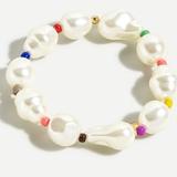 J. Crew Jewelry | J. Crew Rainbow Pop Pearl Stretch Bracelet | Color: Purple/Red | Size: Os