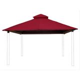 Riverstone Industries Roof Framing & Mounting Solid Wood Gazebo Wood/Soft-top in Brown, Size 147.5 H in | Wayfair AGOK14-CARDINAL RED