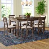 Lark Manor™ Binkley 6 - Person Dining Set Wood/Upholstered Chairs in Brown/Gray, Size 30.0 H in | Wayfair RBRS1814 39310947