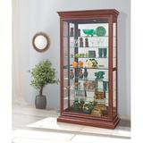 Darby Home Co Braeden Lighted Curio Cabinet Wood in Brown, Size 80.0 H x 44.0 W x 17.0 D in | Wayfair DBHC6457 27712364