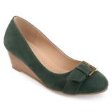 Women's Women's Comfort Graysn Medium and Wide Width Wedge by Journee Collection in Green (Size 11 M)