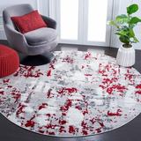 Red Area Rug - Zipcode Design™ Feingold Abstract Gray/White Area Rug Polypropylene in Red, Size 79.0 W x 0.35 D in | Wayfair