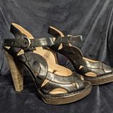 Coach Shoes | Coach Sling Back Peep Toe Shoes Size 7.5 | Color: Black | Size: 7.5