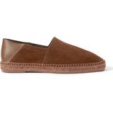 Barnes Collapsible-heel Leather-trimmed Suede Espadrilles - Brown - Tom Ford Slip-Ons