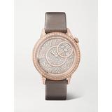 Vacheron Constantin - Egérie Automatic 35mm 18-karat Pink Gold, Diamond And Alligator Watch - one size