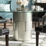 Wildon Home® Maliha Pedestal Dining Table Glass/Metal in Gray, Size 30.0 H x 47.25 W x 47.25 D in | Wayfair HOHM1963 34463056