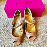 J. Crew Shoes | J Crew Mary Jane Spectator Peep-Toe Heels | Color: Pink | Size: 6
