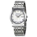 Burberry Accessories | Burberry Heritage Diamond Pearl Steel Ladies Watch | Color: Silver/White | Size: Os