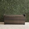 Tapered Wicker Storage Bench - Large Bronze - Frontgate
