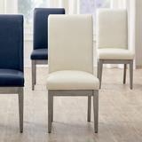 Penelope Dining Side Chair, Set Of 2 - Gray Wash/Marbled Navy, Gray Wash - Grandin Road