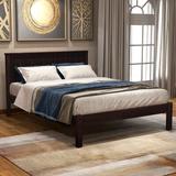Red Barrel Studio® Buhr Wood Platform Bed w/ Headboard Wood/Metal in White, Size 36.0 H x 42.0 W x 76.0 D in | Wayfair