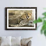 Ebern Designs Kenya Cub - Picture Frame Photograph Metal in Black/White, Size 23.0 H x 32.0 W in | Wayfair 0B92EDF62C1549BA980BF74C037D1CFF