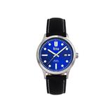 Reign Henry Automatic Canvas-Overlaid Leather-Band Watch w/Date Blue - Men's REIRN6204