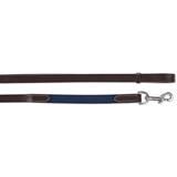SmartPak Leather Side Reins with Elastic - Brown/Navy - Smartpak