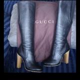 Gucci Shoes | Brand New Gucci Boots Black Leather Size 38 | Color: Black | Size: 7.5