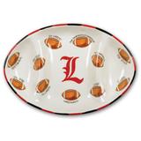 Louisville Cardinals Ceramic Football Platter