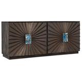 Hooker Furniture Melange 84" Wide Sideboard Wood/Metal in Blue/Brown, Size 36.5 H x 84.0 W x 22.0 D in | Wayfair 638-85538-99
