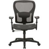 Lorell Soho Ergonomic Mesh Task Chair Wood/Upholstered/Mesh in Black/Brown/Gray, Size 38.0 H x 27.0 W x 27.0 D in | Wayfair LLR83293