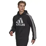 Men's adidas Essential Big Logo Fleece Hoodie, Size: Small, Black