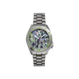 Shield Atlantis Abalone Bracelet Watch w/Date Silver - Men's SLDSH108-1