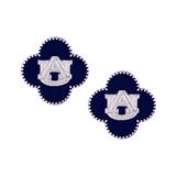 Auburn Tigers Quatrefoil Earrings