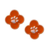 Clemson Tigers Quatrefoil Earrings