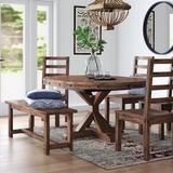 Mistana™ Trevion Extendable Mahogany Solid Wood Dining Set Wood in Brown/Red, Size 30.0 H in | Wayfair