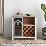Mistana™ Milana Distressed Bar Cabinet Wood in Brown/Gray/White, Size 32.3 H x 14.8 D in | Wayfair 94084A583FEA42DFB560FCAA854C6B1E