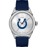 Nfl Athena 40mm Watch – Indianapolis Colts With Navy Silicone - Blue - Timex Watches