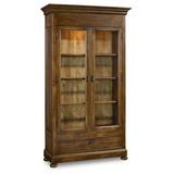 Birch Lane™ Lightsey Lighted Display Cabinet Wood/Glass in Brown, Size 84.25 H x 46.0 W x 20.0 D in | Wayfair 5447-75908