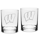 Wisconsin Badgers 2-Piece 14oz. Classic Double Old-Fashioned Glass Set