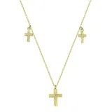 "Taylor Grace 10k Gold Multi-Cross Necklace, Women's, Size: 17"", Multicolor"