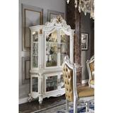 Rosdorf Park Barreiro Lighted Curio Cabinet Wood/Glass in White, Size 91.0 H x 20.0 W x 55.0 D in | Wayfair B9284A91382F478EBE502528A30AAC20