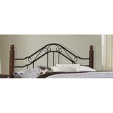 Fleur De Lis Living Alyson Open-Frame Headboard Metal in Black/Brown, Size 50.5 H x 62.25 W x 2.2625 D in | Wayfair