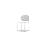 Corrigan Studio® Riceville Stacking Patio Dining Side Chair Metal in White, Size 33.0 H x 20.0 W x 19.0 D in | Wayfair
