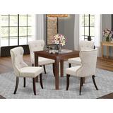 Red Barrel Studio® Rubberwood Solid Wood Dining Set Wood/Upholstered Chairs in Brown, Size 30.0 H in | Wayfair D8619A292E2247D3983482DC9A3C9451