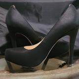 Jessica Simpson Shoes | Jessica Simpson 4 Leather Heels, Closed Toe | Color: Blue | Size: 9