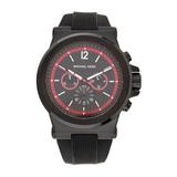 Michael Kors Accessories | Michael Kors Dylan Black Dial Black Silicone Watch | Color: Black/Red | Size: Os