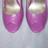 Nine West Shoes | Beautiful Ladies Open-Toe Pumps | Color: Pink/Purple | Size: 9