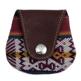 Cusco Colors,'Alpaca Blend and Leather Coin Purse'