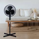 Brentwood Kool Zone 16" Oscillating Fan- in Black, Size 50.0 H x 16.0 W x 16.0 D in | Wayfair 95095706M