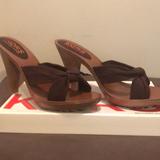 Michael Kors Shoes | Nib Nwt Michael Kors Brown Suede Stacked Heel Sandals | Color: Brown | Size: 8.5