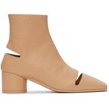 Leather Cut-out Ankle Boots - Natural - MM6 by Maison Martin Margiela Boots
