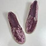 American Eagle Outfitters Shoes | American Eagle Outfitters I Pink Velvet Slip Ons 8 | Color: Pink/White | Size: 8