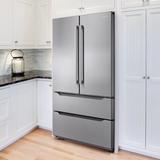 Cosmo 36" Counter Depth French Door Refrigerator 22.5 cu ft. Energy Star, Size 69.88 H x 36.0 W x 29.0 D in | Wayfair COS-FDR225RHSS-G