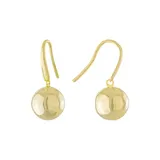 Belk Silverworks Gold Over Fine Silver Plated 1" Ball Drop Earrings