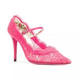 Gucci Shoes | Nib Authentic Gucci Virginia Pink Pumps Heels | Color: Pink/Silver | Size: 9.5