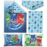 Pj Masks Time To Save The Day 4-Piece Toddler Bedding Set Polyester in Blue | Wayfair PJM201