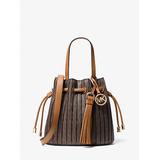Michael Kors Willa Extra-Small Pleated Logo Tote Bag Brown One Size